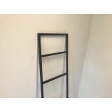 positioning towel rack Eternal, matt black, 45x150cm