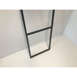 positioning towel rack Eternal, matt black, 45x150cm