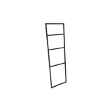positioning towel rack Eternal, matt black, 45x150cm