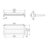 towel rack Aluminium white 60x27,5cm