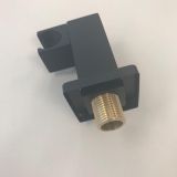 tiltable hand shower holder Cuadro with water inlet and wall connection matt black