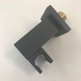 tiltable hand shower holder Cuadro with water inlet and wall connection matt black