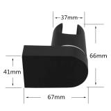 tiltable hand shower holder Tube Nero