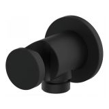 wall connection for shower hose matt black with hand shower Holder