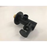 wall connection for shower hose matt black with hand shower Holder