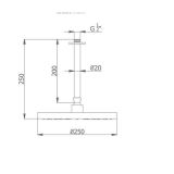 overhead shower ø20cm chrome including ceiling connection