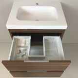 vanity unit Nogal 60cm, walnut 'look' with 5 cm Composite washbasin