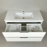 vanity unit Blanco 100cm white matt with ceramic washbasin