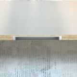 double vanity unit Roble 120cm, oak 'look' with Solid Surface washbasin