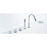 5-part bath faucet Cali for bath edge chrome