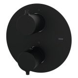 built-in thermostatic faucet Nero matt black round