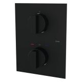 built-in thermostatic faucet Nero matt black square with 2 exiten