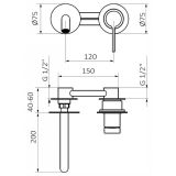 built-in washbasin faucet time male matt black
