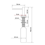 built-in soap dispenser Nero matt black for counter top mounting