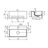 washbasin York 50x31cm Solid Surface white mat
