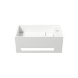 Solid Surface wastafel Luna met handoekhouder 50x30x20cm (lxdxh)