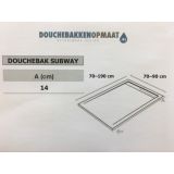 Composite shower tray Subway Eco 90x140cm white with drainage gutter  structure even