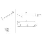 towel holder S7 47,5cm chrome