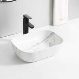 ceramic oval surface-mounted wash bowl Oval mini 46x33cm marble
