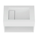 Solid Surface Wastafel Umbriel middle 50x31cm mat wit