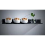 Shelf / shelf Kubik matt black 50cm