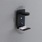 LED wall lamp with shelf, rotatable lighting and usb connection black 