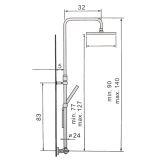 rain shower fixtureNero Ingrid black