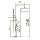 rain shower fixtureNero Ona black
