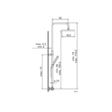 rain showerset Vegas chrome with connection for existing shower faucet