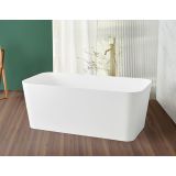 Vrijstaand solid Surface ligbad Rust 150x70cm mat wit