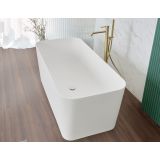 Vrijstaand solid Surface ligbad Rust 150x70cm mat wit