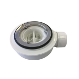 Resin Light shower tray quarter round Chicago with border