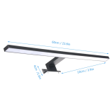 Led lamp Silvia 60cm black for mirror or mirror cabinet