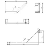 designer bath handlebar Lux curved matt black