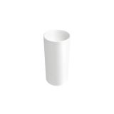 Vrijstaand Solid Surface wastafel Sunshine ø40x85cm mat wit - zonder kraangat