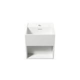 Solid Surface wastafel Titan met opbergvak 30x30x30cm (lxdxh)
