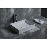 ceramic rectangle shaped surface-mounted wash bowl Recto 47x37cm white