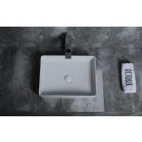 ceramic rectangle shaped surface-mounted wash bowl Recto 47x37cm white