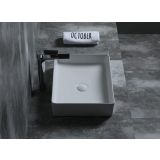 ceramic rectangle shaped surface-mounted wash bowl Recto 47x37cm white