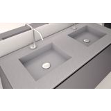 Composiet wastafel op maat Solid met enkele waskom tot 60cm diep