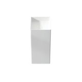 Vrijstaand wastafel composiet Tamesis 36x36x87cm mat wit - zonder kraangat