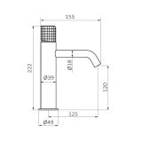 washbasin faucet Aura XL chrome