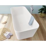 Vrijstaand solid Surface ligbad Rust 150x70cm mat wit