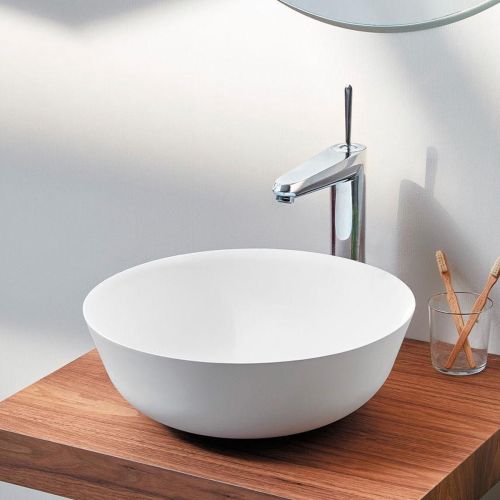 wash bowl surface-mounted Bowl Composite ø41cm white mat
