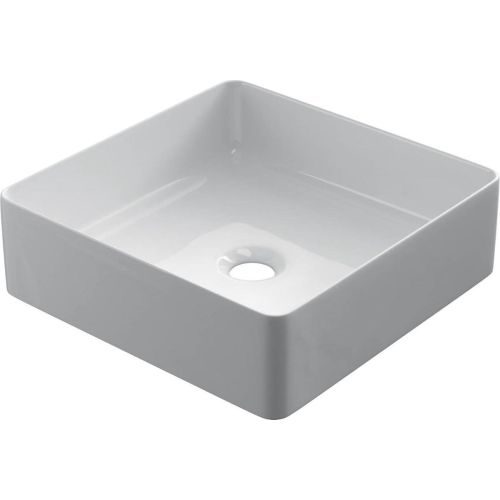 ceramic square surface-mounted wash bowl Cuadro 36x36cm white