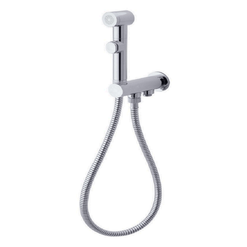 bidetshowerset with double wateroutlet and shower hose 90 cm  
