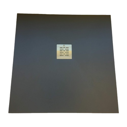 Composite shower tray Solid Eco 100x100cm anthracite structure even
