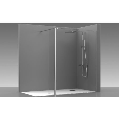 Custom shower enclosure Walk In with rotating part