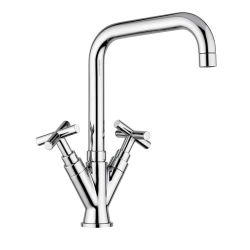 double lever kitchen faucet Rialto 3100 chrome